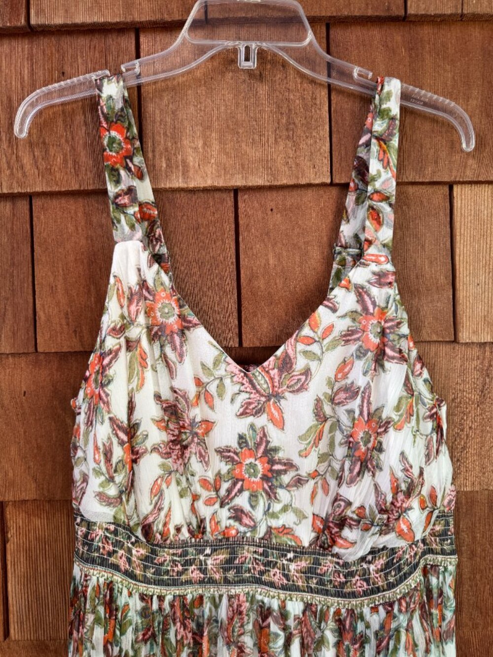 Anthropologie Virginia Floral Print Chiffon Dress Maxi Dress in Women's 16W - Picture 4 of 13